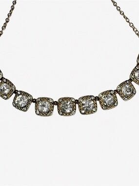 Rhinestone‎ Statement Gold Tone Necklace 
Hollywood Glam Quiet Luxury Old Money